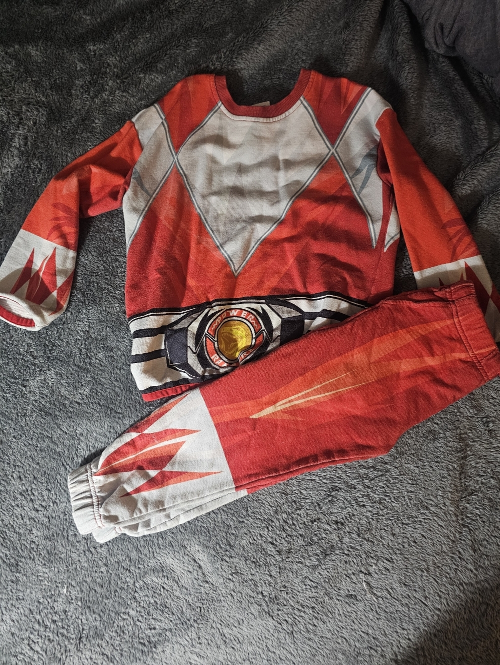 Power Ranger Red Ranger Toddler Costume/PJs Size 3t